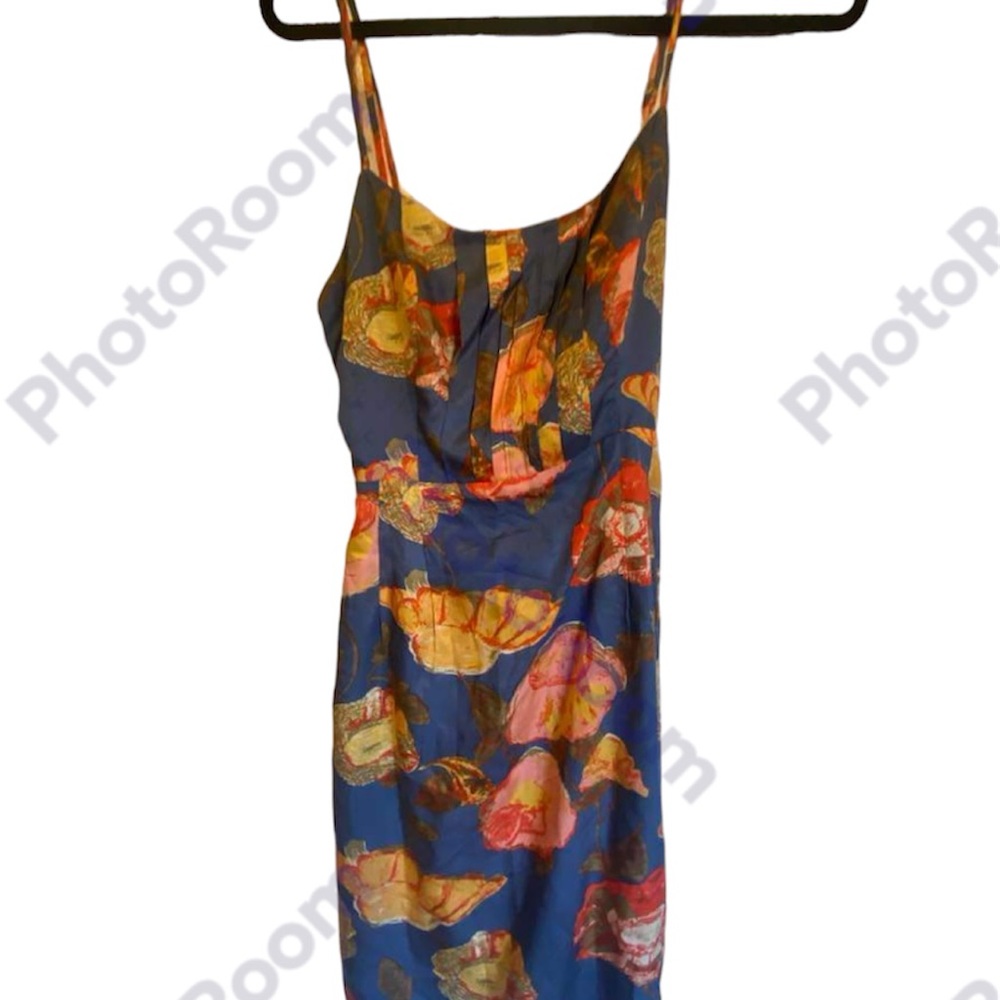 Maeve Blue Floral Midi Dress